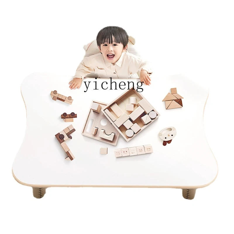 YY Children's Table Baby Adjustable Study Table Kindergarten Early Education Table Toy Table