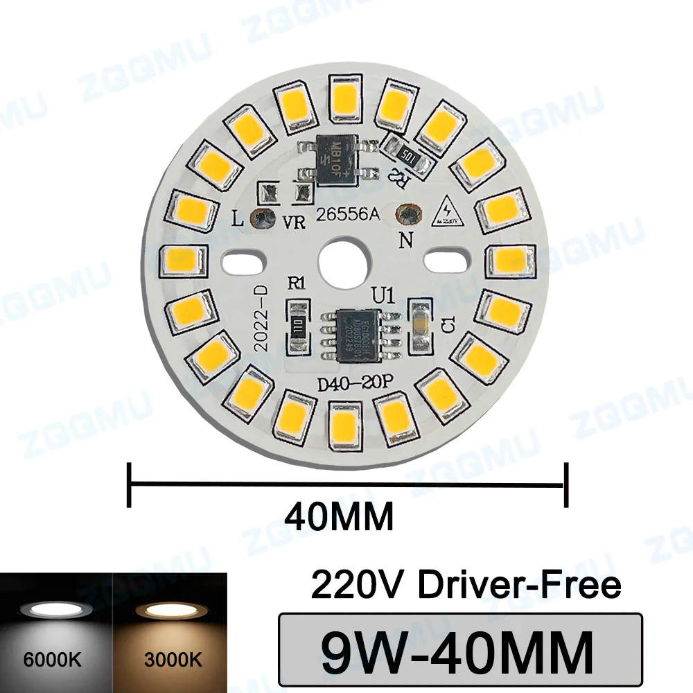 10PCS AC220V SMD 2835 LED Light Bulb PCB Board Driver-Free 3W 5W 7W 9W 12W 15W 18W White And Warm White Light Source Board