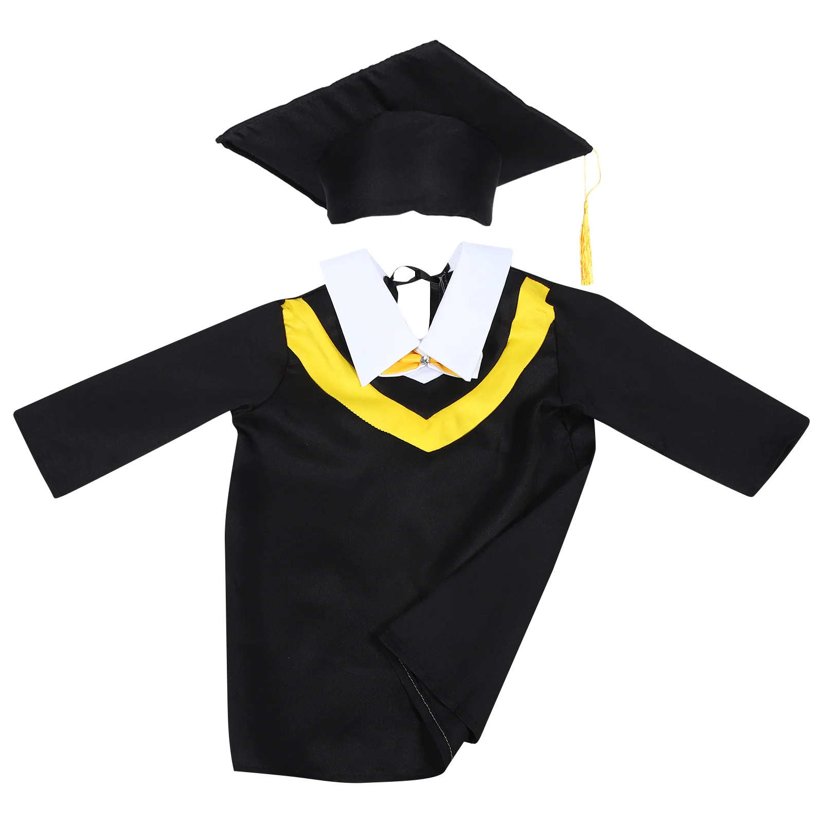 

Graduation Dress Set Toddler Child Kids Gown Polyester (Polyester) Kindergarten Preschool Apparel