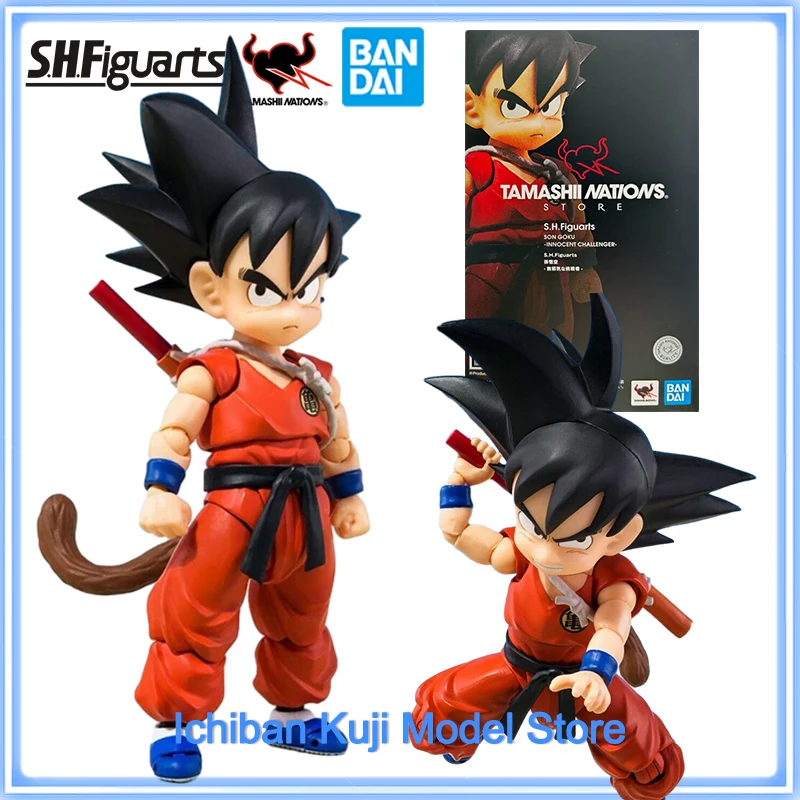 Original Dragon Ball S.H.Figuarts SHF Son Goku Children Innocent Challenger Action Figures Collection Model Toys In Stock