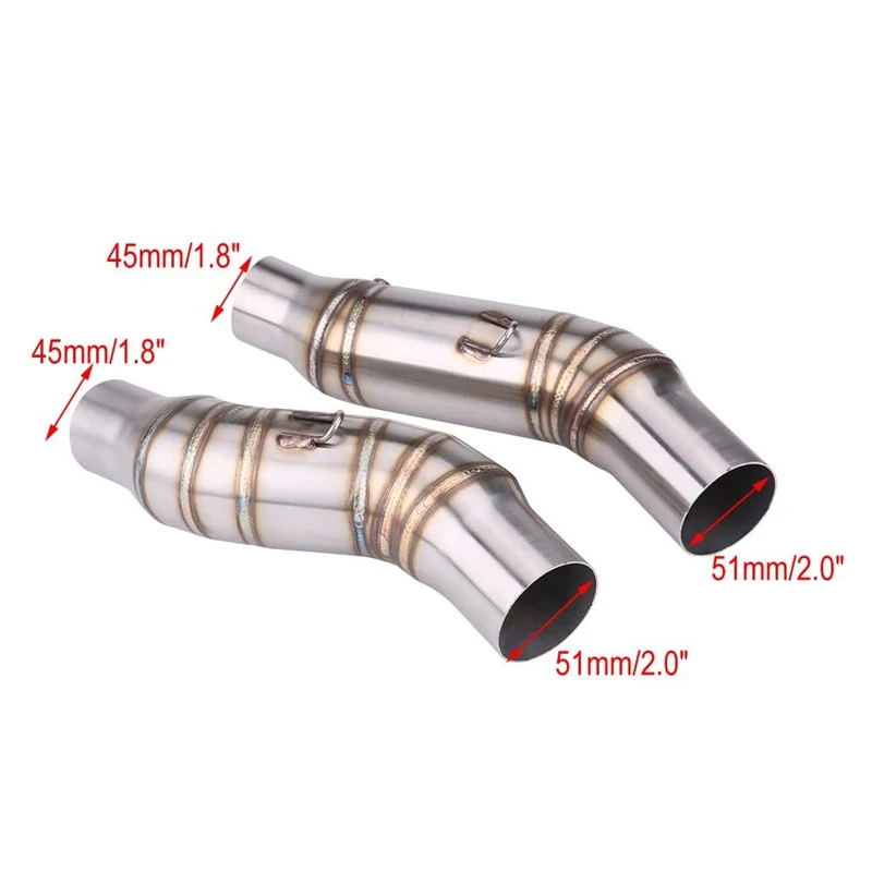 Slip On For KAWASAKI Z1000 Z1000SX 2010 - 2020 Motorcycle Exhaust Muffler Connection Middle Link Pipe Escape T