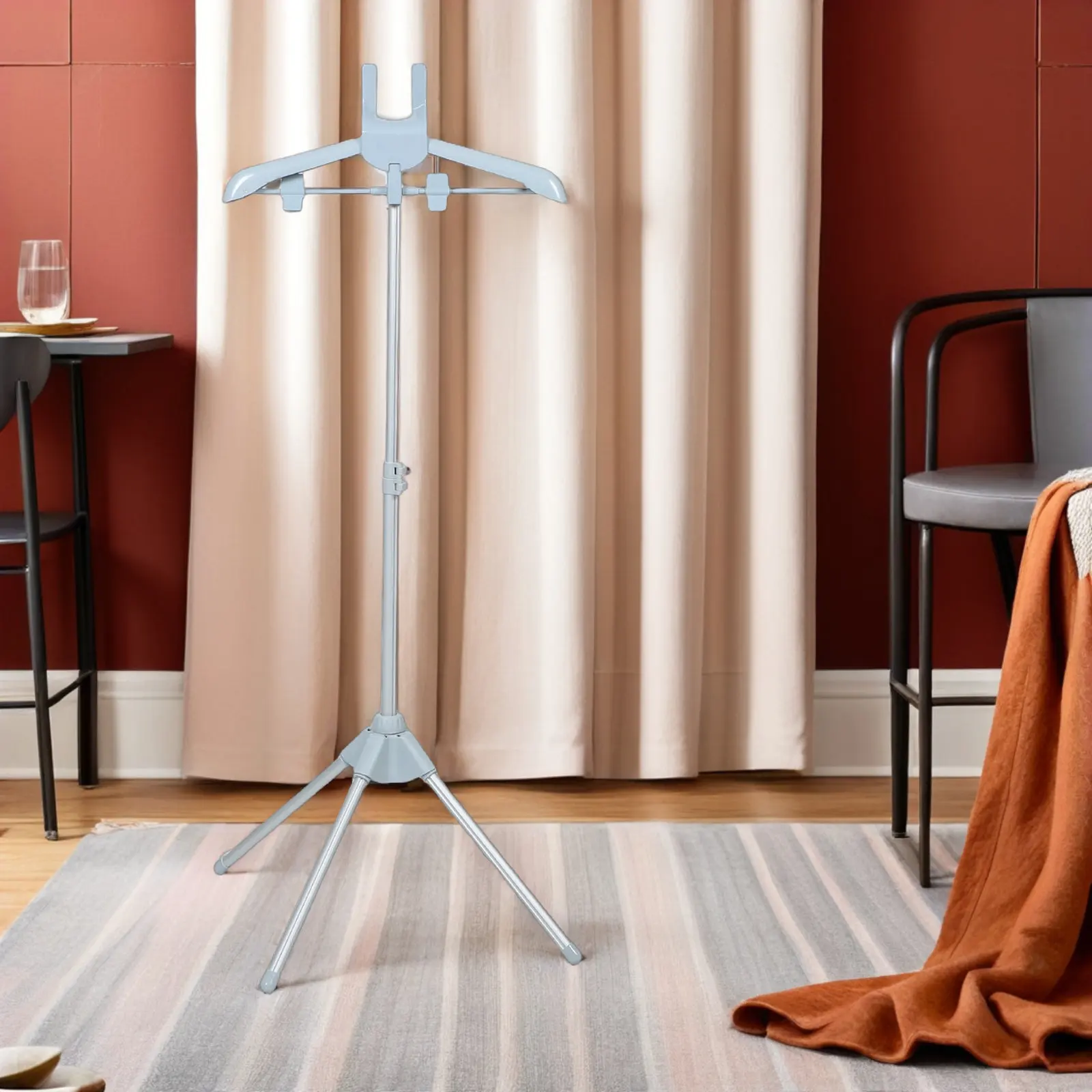 Adjustable Clothes Steamer Stand Foldable 360 Rotation Garment Steaming Rack Portable Steam Iron Stand Home Travel
