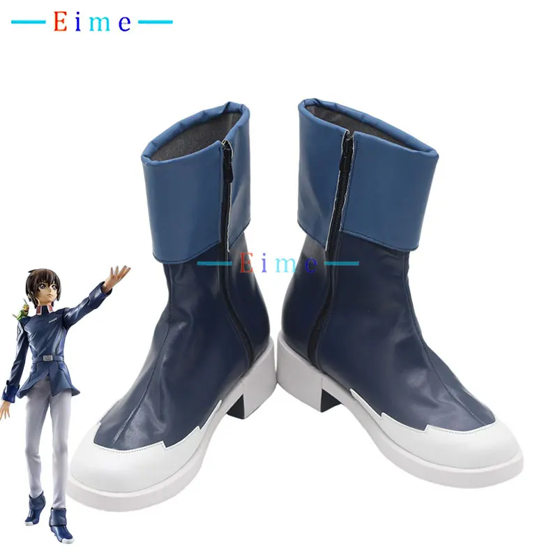 Kira Cosplay Shoes Earth Federation Forces Cosplay Prop PU Leather Shoes Halloween Carnival Boots Custom Made