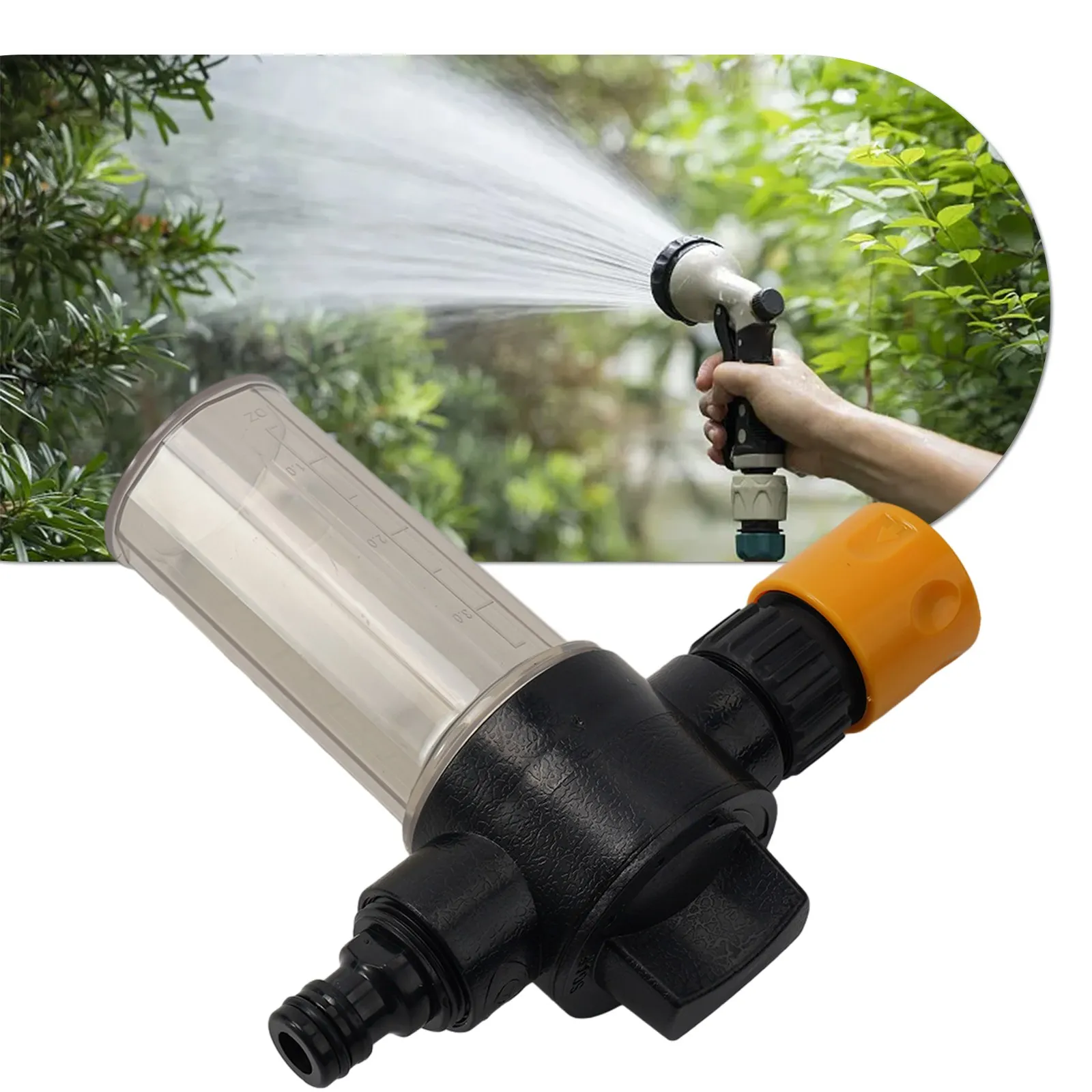 Garden Hose Foam Pot 100ML for Lance-Based Car Wash Systems with Foam Adjustment and Leak-Resistant Connector Design