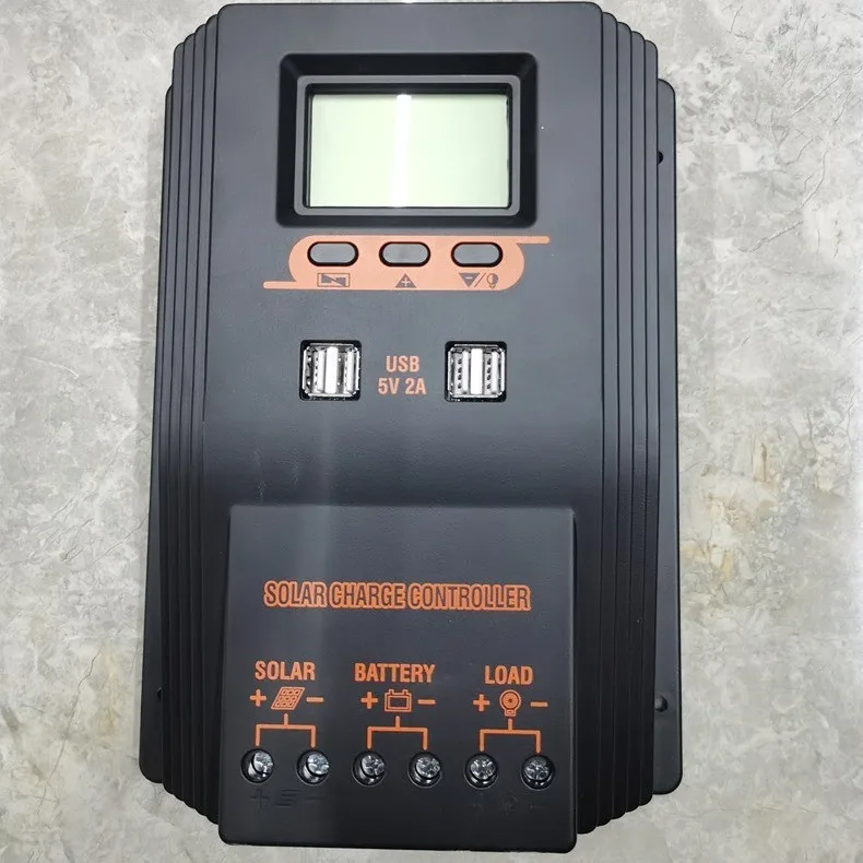 50A 60A 80A 100A Smart Solar Charge Controller PWM MPPT Regulator 12V 24V 48V Photovoltaic Power Charging Module
