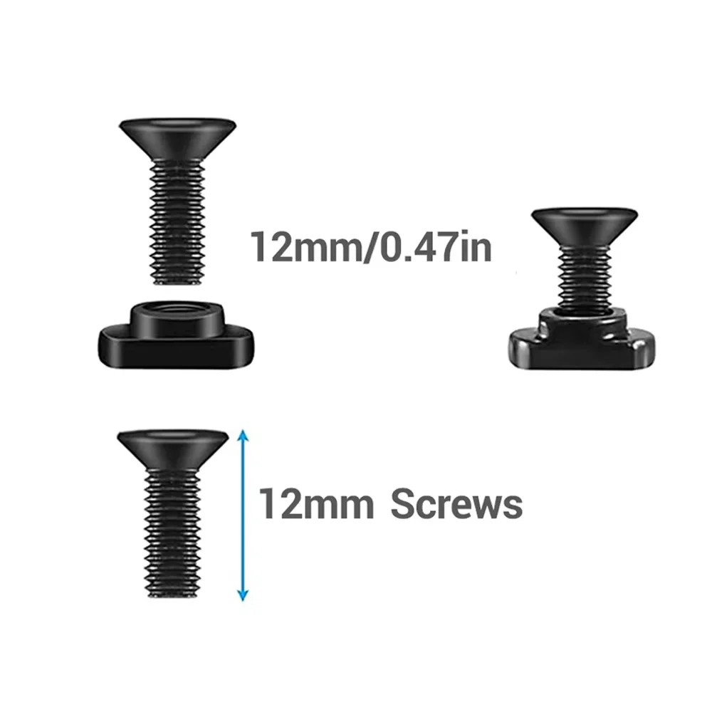10Pcs M-LOK Screw and Nut Replacement Rails T-Nut Screw Replacement Set for MLOK Handguard Rail Sections Camping Gun Accessories
