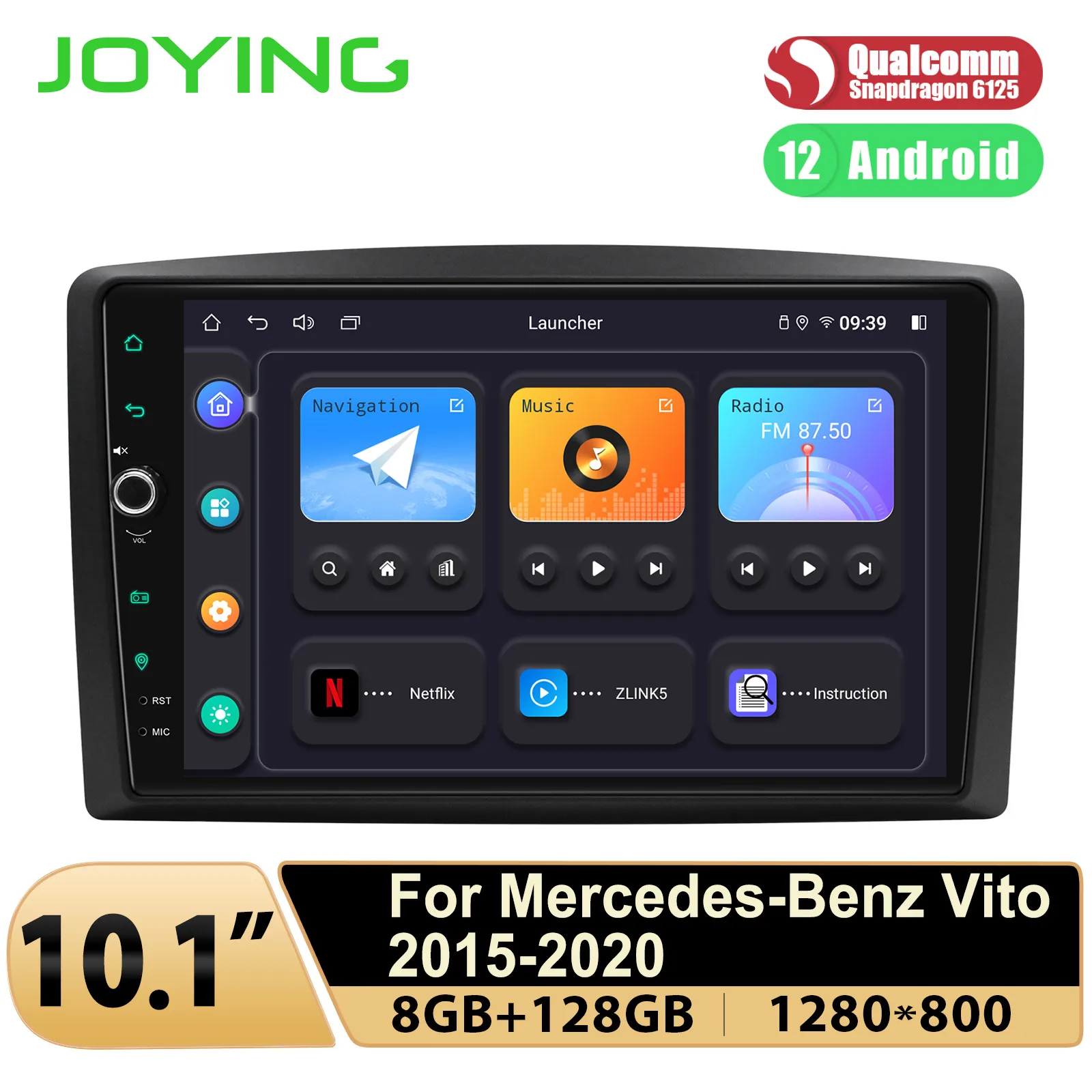 

JOYING 10.1"Android Car Radio Stereo Upgrade Car Music Audio System For Mercedes-Benz Vito 2015-2020 With Carplay Plug And Play