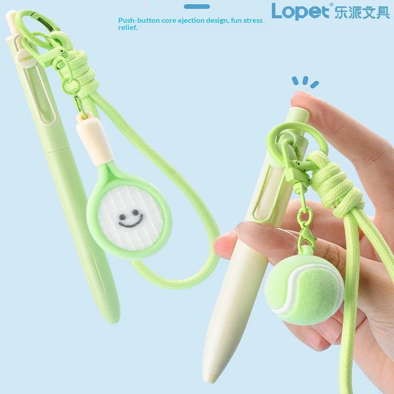 

Новый Lopet Fun плюшевый кулон пресс-тип гелевая ручка 0,5 мм ST наконечник черный скоростная сушка плавное письмо студенческие канцелярские принадлежности милый подарок