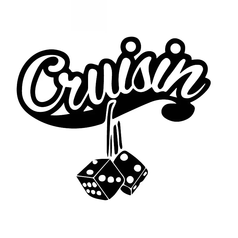 

Funny Dice Pattern Car Sticker Fashion Decoration Motorcycle Decal Pvc Motorcycle Car Decal Sticker, Black/white, 18cm*15cm