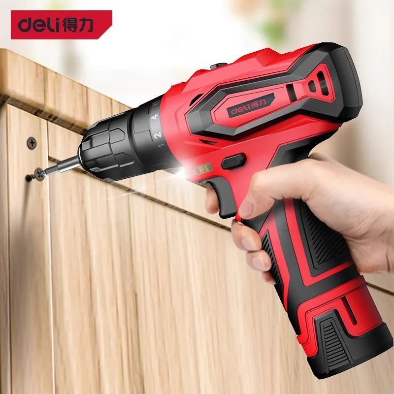 

deli Dremel lithium electric drill DL6261G 12V-28N.m-1.5Ah single electric handheld pistol drill