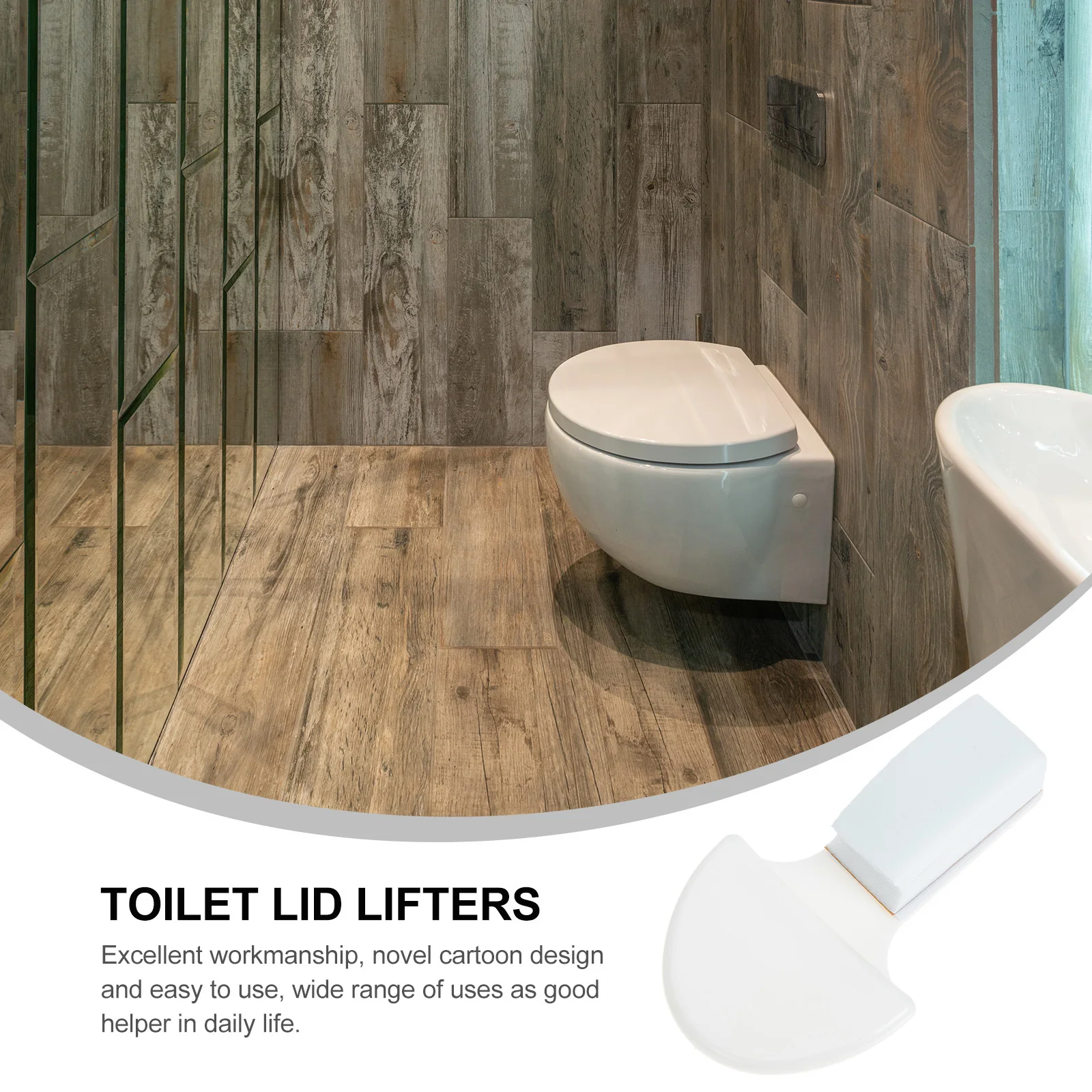 6 قطع رافع لمقعد المرحاض، صنعة ممتازة، تصميم بسيط، استخدام واسع كأساسيات الحمام المساعدة للحياة اليومية بدون استخدام اليدين