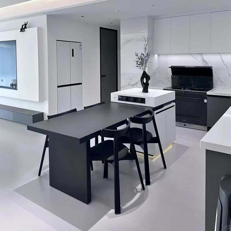 Center Conference Designer Dining Table Wood Chairs Kitchen Nordic Dining Table Modern Luxury Mesas De Comedor Office Furniture