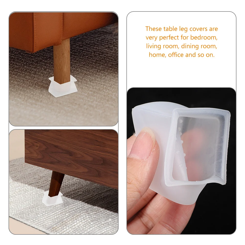 

14Pcs Silicone Chair Table Leg Caps Antiskid Floor Protectors Durable Safe for Bedroom Living Room Dining Room