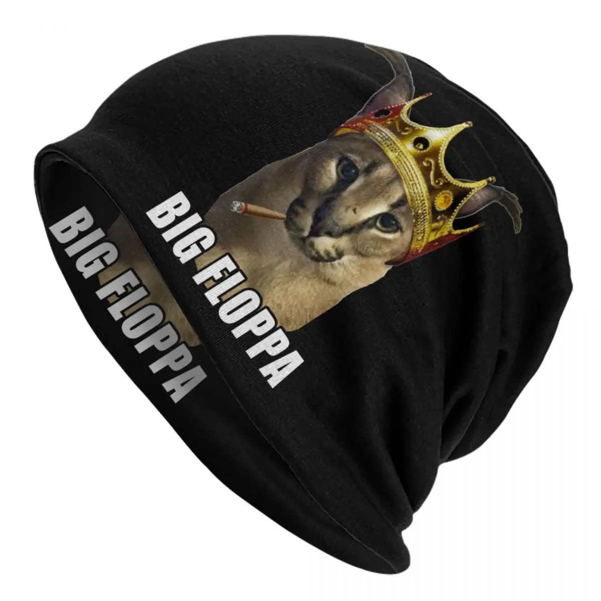 Rapper King Crown Poppa Meme Beanie Cap Unisex Winter Bonnet Knitting Hats Outdoor Ski Caracal Cat Africa Skullies Beanies Hats