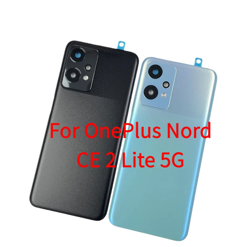 

For OnePlus Nord CE 2 Lite 5G Battery Cover Back Door Lid Rear Housing Panel Case With Camera Lens And Adhesive Glue