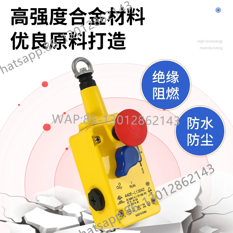 Safety emergency stop pull rope switch 440E-L13137 440E-13042 pull wire switch
