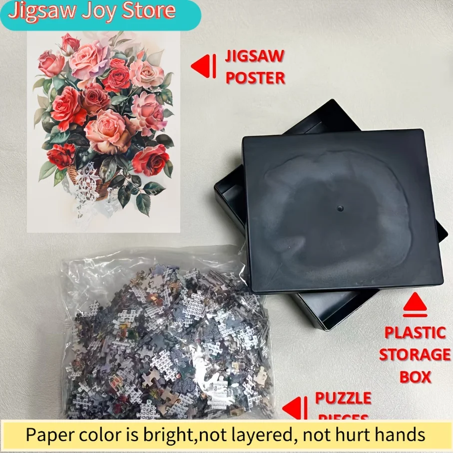 ปริศนากระดาษขนาดเล็ก 500 ชิ้นที่ประกอบเข้าด้วยกันได้อย่างลงตัว พร้อมดีไซน์ 'ตะกร้าดอกกุหลาบ' เกมไพ่พกพาแบบนี้คือ P