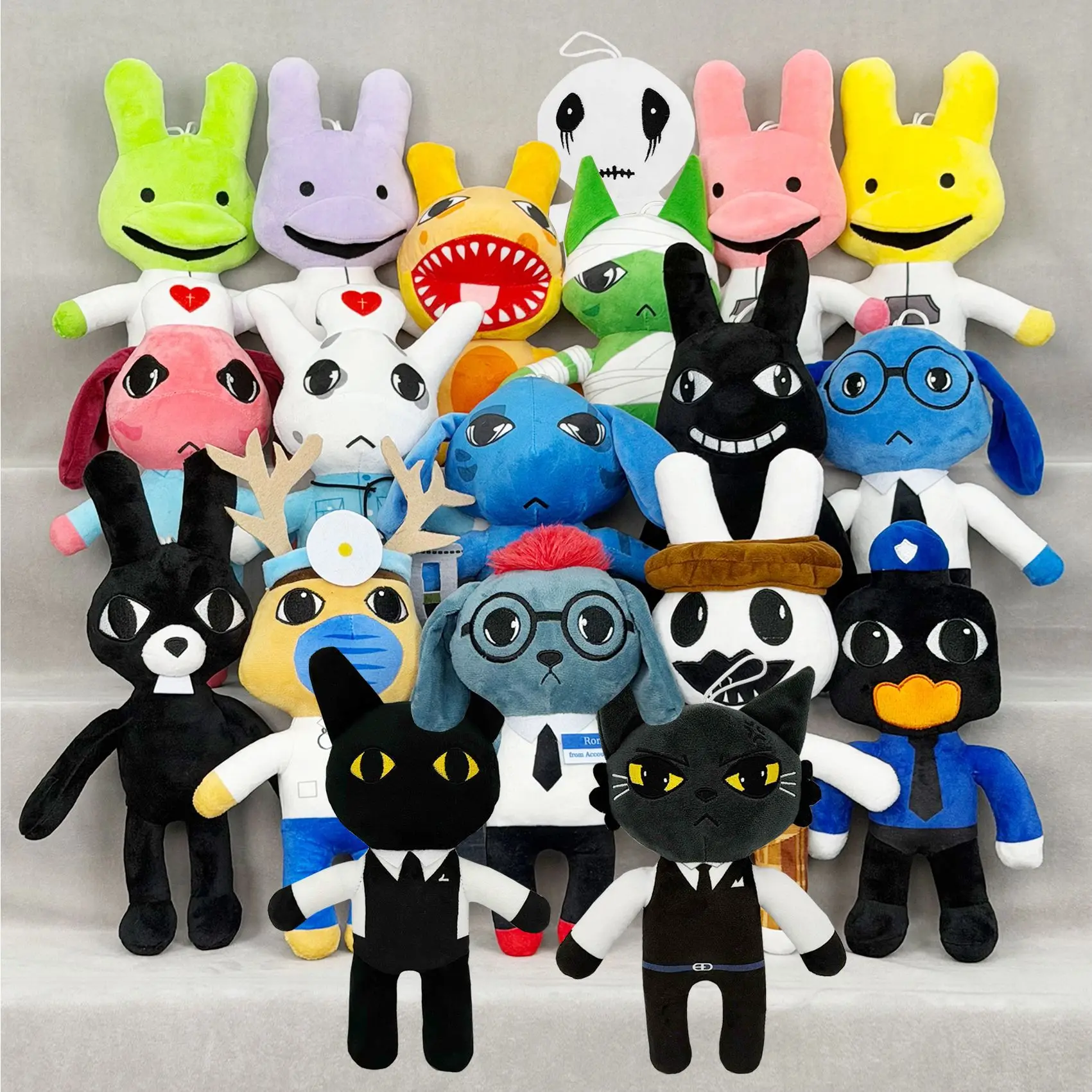 Horror Game Animal Hospital Anomaly Plush Toy Soft Stuffed Animal Cat Dog Bunny Figure Doll Halloween Birthday Gift for Fans