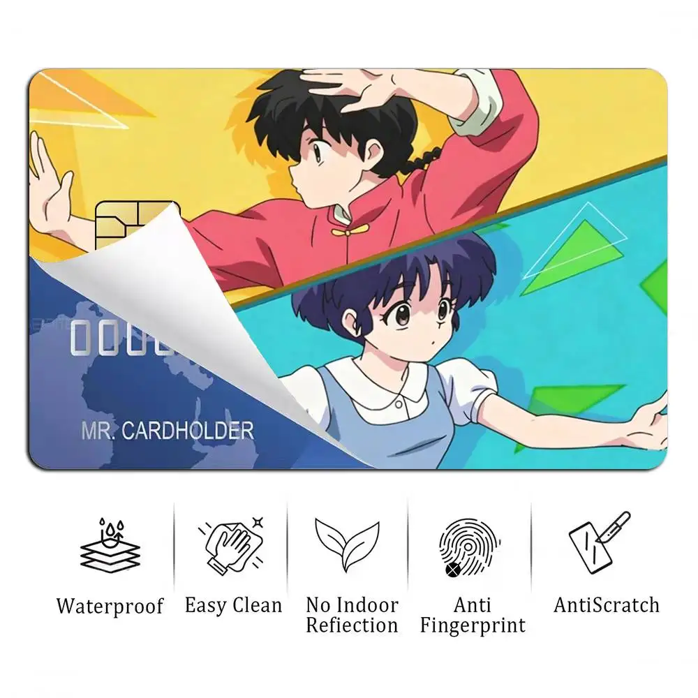 Official Art R-Ranma 2024 Remake S3  Card Stickers for Bank Access Protective Waterproof Film Cover Sticker Gift