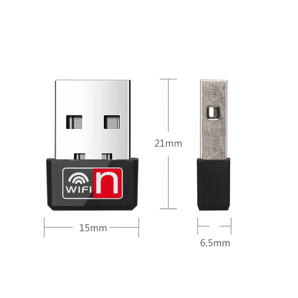 무선 미니 USB 와이파이 어댑터, USB 와이파이 리시버 동글 네트워크 카드 어댑터, 데스크탑 노트북 Win7 8 10 11, 150Mbps RTL8188 MT7601