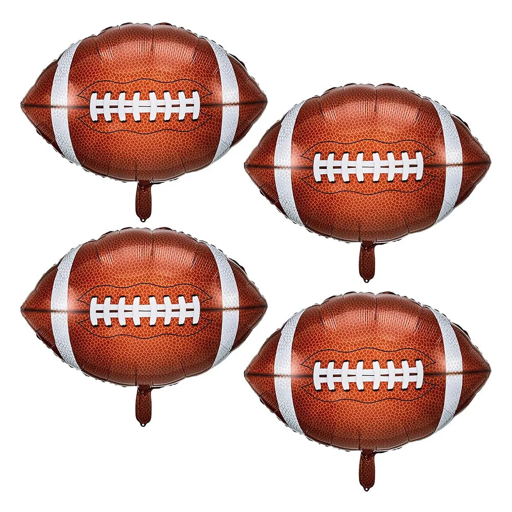 

4Pcs Football Foil Balloons Football Party Balloons Football Shaped Balloon for Sport Themed Football Birthday Party Decoration