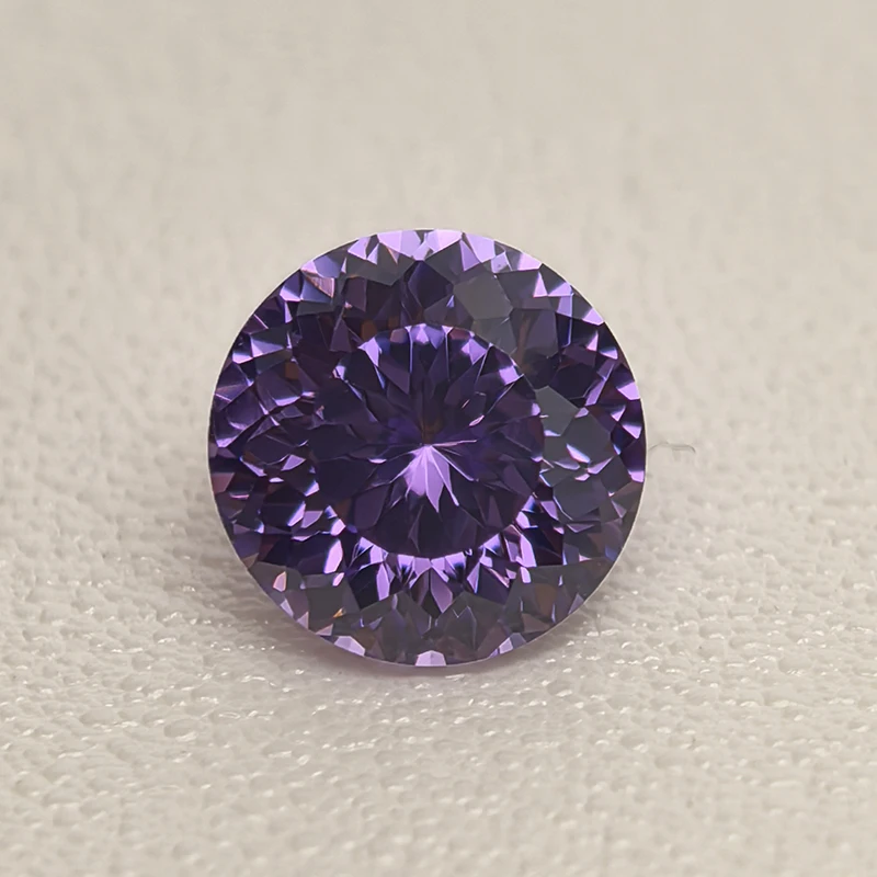 New Purple Round 100 Faceted Cut Cubic Zirconia Lab Zircon CZ 4K Cutting 5A+ Quality for Jewelry Making