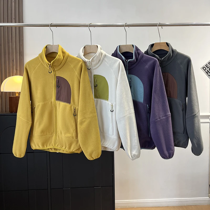 

Outdoor fleece jacket for men and women, 5A antibacterial, mountaineering and hiking, warm fleece lining, universal