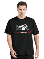 Fashion T-Shirt For Bike Hon Cbr 1100 Xx Super Blackbird Tshirt Motorcycle Moto Double Side Tees Clothing Oversized Top