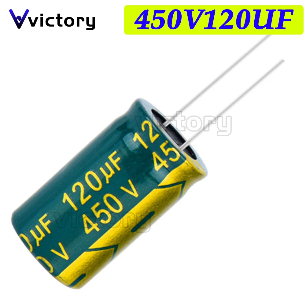 2PCS Aluminum Electrolytic Capacitor 450V / 120 UF 450V/120UF Electrolytic Capacitor Size 18*30 mm plug-in 450V 120UF