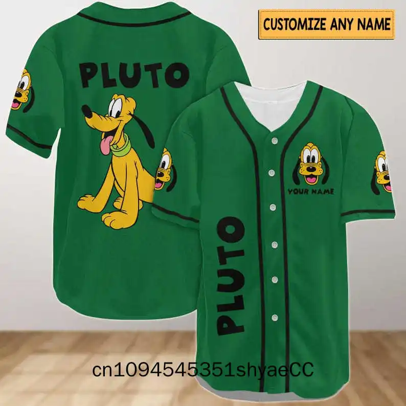 Custom Pluto Dog Baseball Jersey, Disney Pluto Jersey, Disneyland Baseball Shirt, Disneyworld Shirt, Movie Cartoon Shirt, Magic