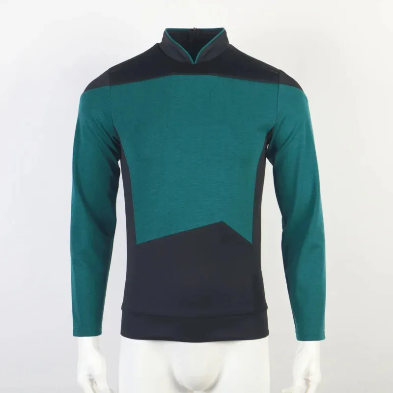 Estrella TNG la próxima generación rek rojo amarillo azul camisa uniforme Cosplay disfraz para hombres abrigo fiesta de Halloween