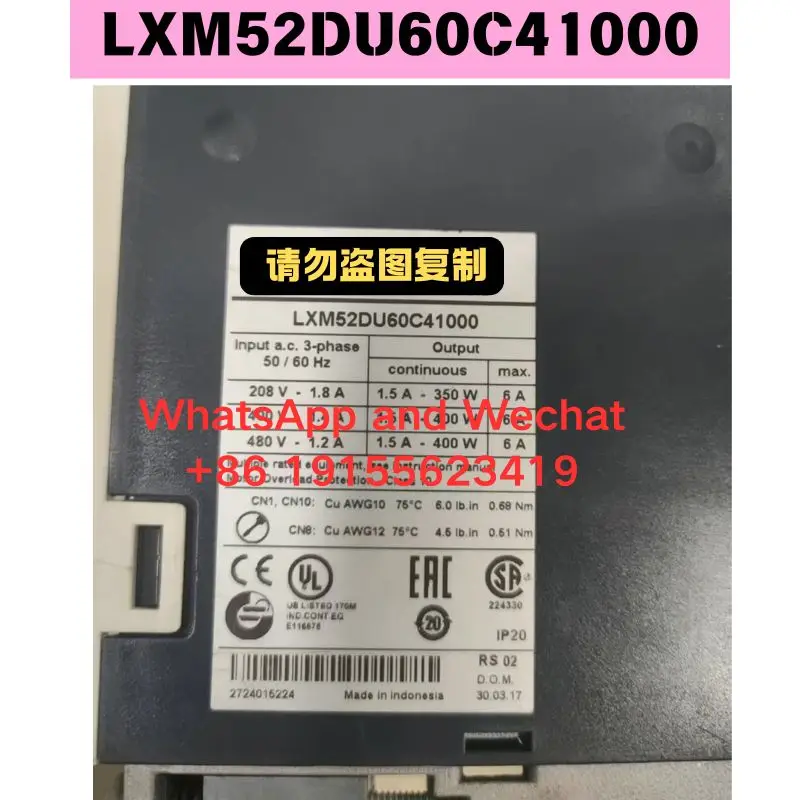 

Б/у драйвер LXM52DU60C41000 - Функциональный тест пройден - Быстрая доставка для электроники и компьютерных компонентов