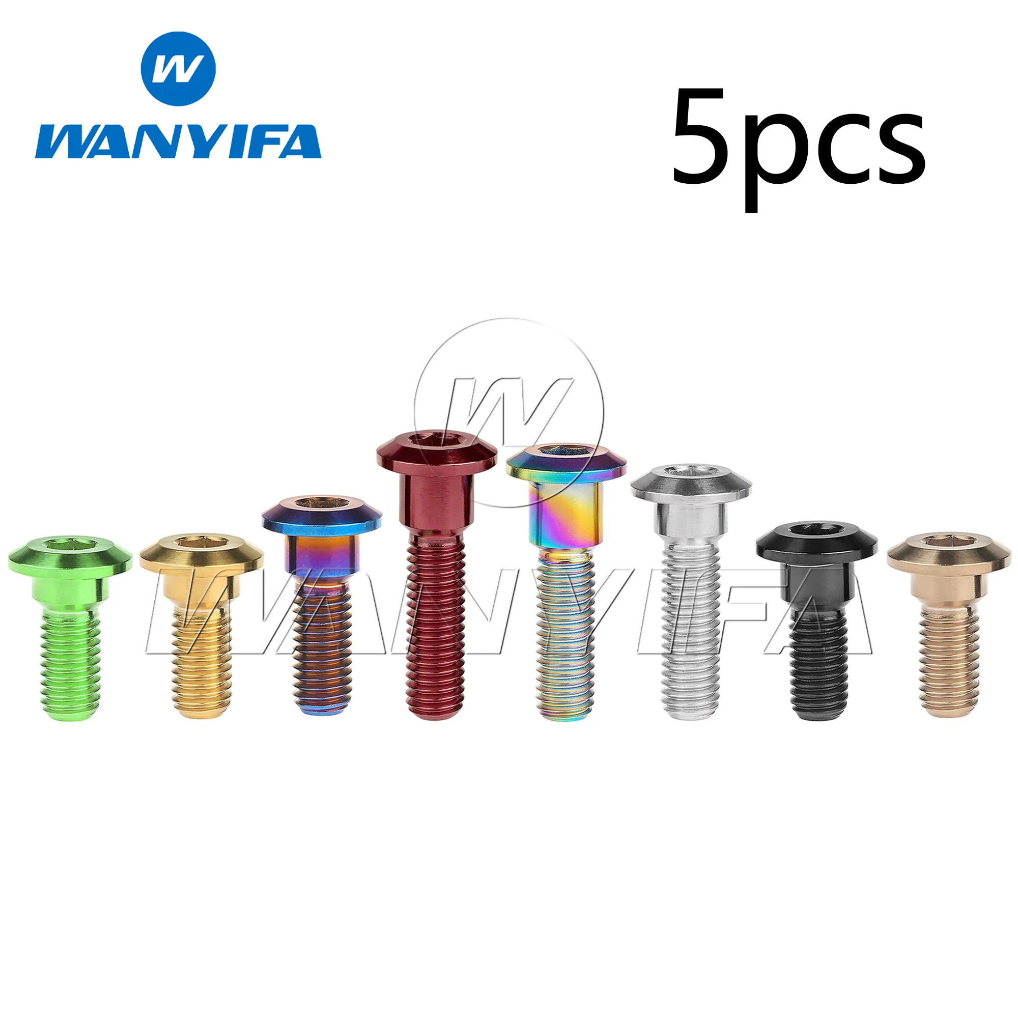 Wanyifa Titanium Bolt M8x20 22 25 30 33 35 40mm Motor Rear Brake Rotor Screw for YAMAHA Suzuki Motorcycle Accessory 5pcs