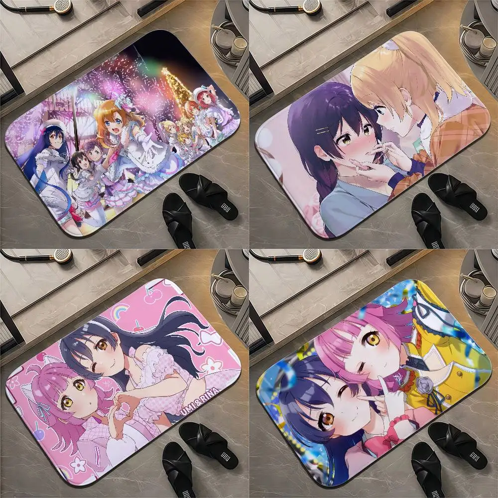 

Love Live School Idols Floor Mat Printed Large Carpets Room And Bedroom Carpets Bathroom Anti Slip Door MATS Small Carpets