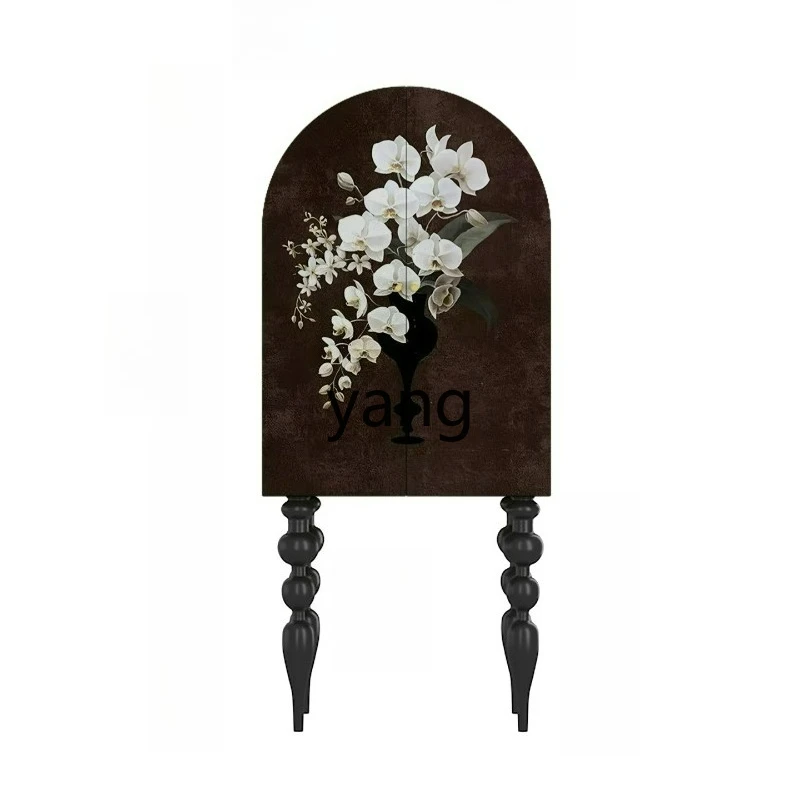 

LTT antique solid wood dining side cabinet, living room integrated with wall, TV side vertical cabinet, chest cabinet