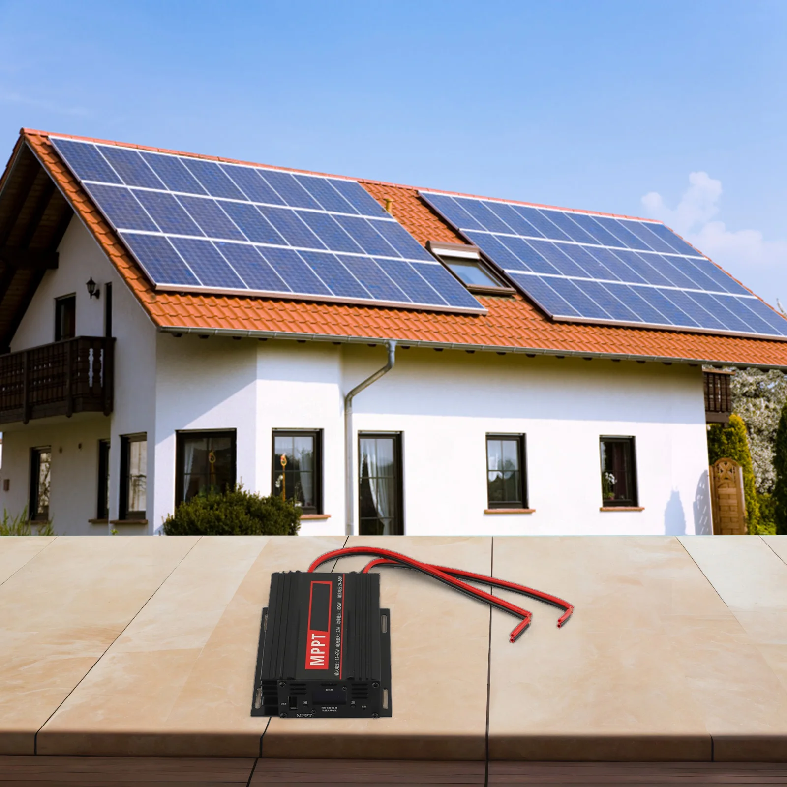 

Efficiently Monitored Charging with For MPPT Solar Charge Controller Supporting Up to 800W Power Output and USB Accessory