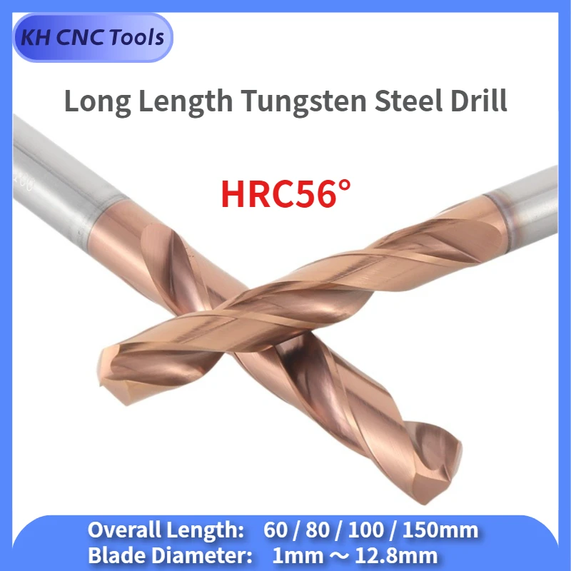 

CNC Carbide Drill 60 80 100 150mm Long Length Tungsten Steel For Stainless Steel Metal for Aluminum Copper Hole Machining Tool
