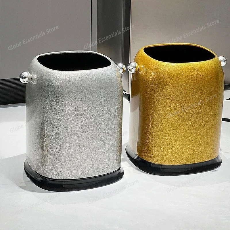 

Household Trash Can Bedroom Living Room Paper Basket Large Capacity Creative High Value Storage Trash Can