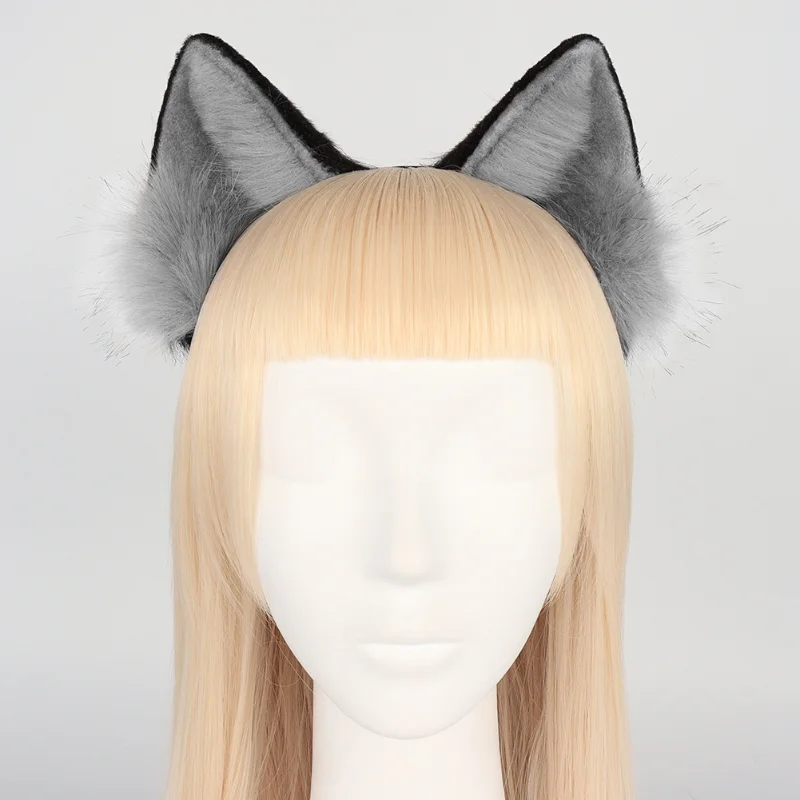 Anime Fox Ears Headband Kawaii Fox Ears Headdress Hair Accessories JK Girl Halloween Party Cosplay Props Hairpin Hair Hoop