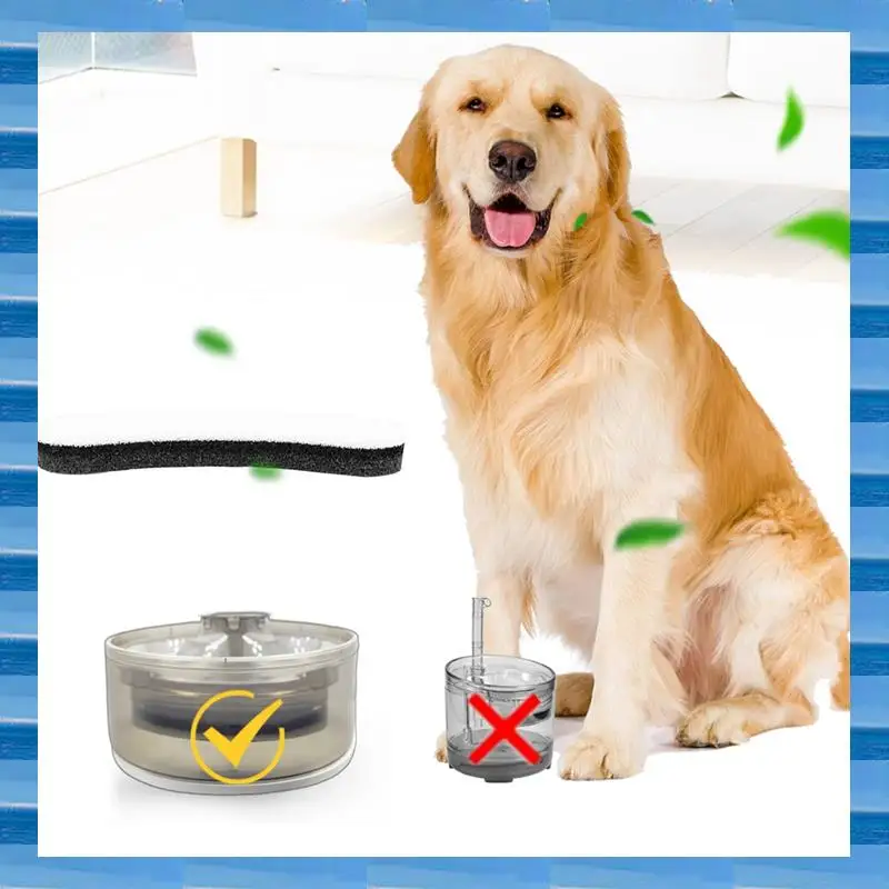 

12 шт., фильтр для фонтана для кошек, фильтры для фонтана для домашних животных, сменные фильтры для губчатых предварительных фильтров