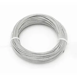 50M/100M 304 Stainless Steel Wire Rope Lifting Cable Clothesline Fixed Fences Staircase Armrest Rope Diameter 1/1.5/2/3/4/5mm