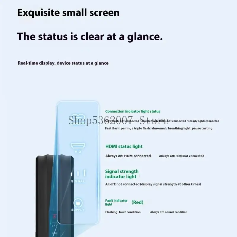 Беспроводная передатчик HDMIS 1080p Потоковое устройство для телевизионного монитора ПК Ноутбук 40JB