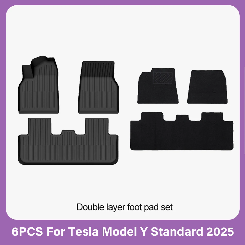 TPE-Fußmatten für Tesla Neues Modell Y Standard 2025 2026 Wasserdichte Gepäckraum-Matten Allwetter-Vollset Fußmatten Modell Y Kofferraummatten