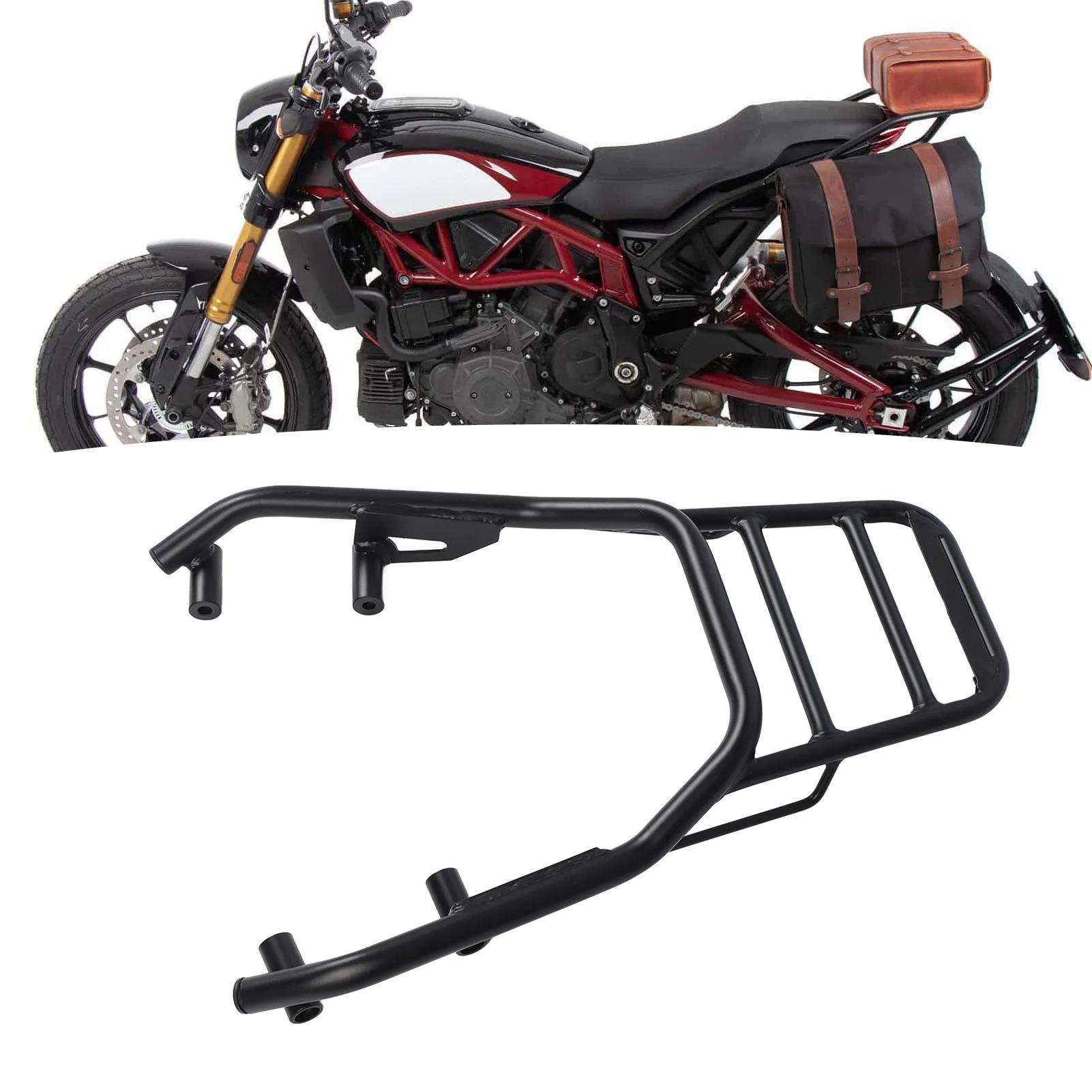 Motorcycle Rear Luggage Rack Sturdy Extra Storage Space Motorcycle Rear Carrier Luggage Rack 22mm for FTR1200 2019 To 2023