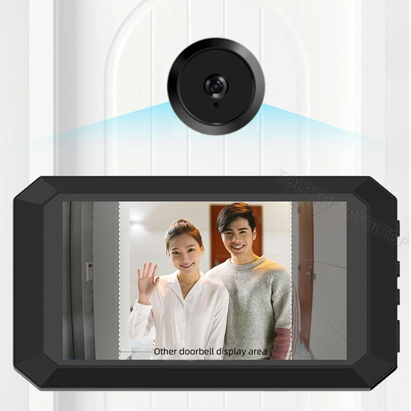 2 million pixels 3.97 Inch IR Smart Digital Peephole Door Viewer Camera Night Vision Mini Digital Door Eye Ring Door Bell Camera