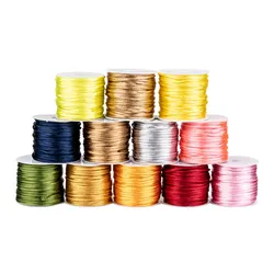 1mm 1.5mm 2mm cavo di Nylon filo di rattine di raso collana di braccialetti di macramè annodante cinese per perline intrecciate ricerca di gioielli fai da te