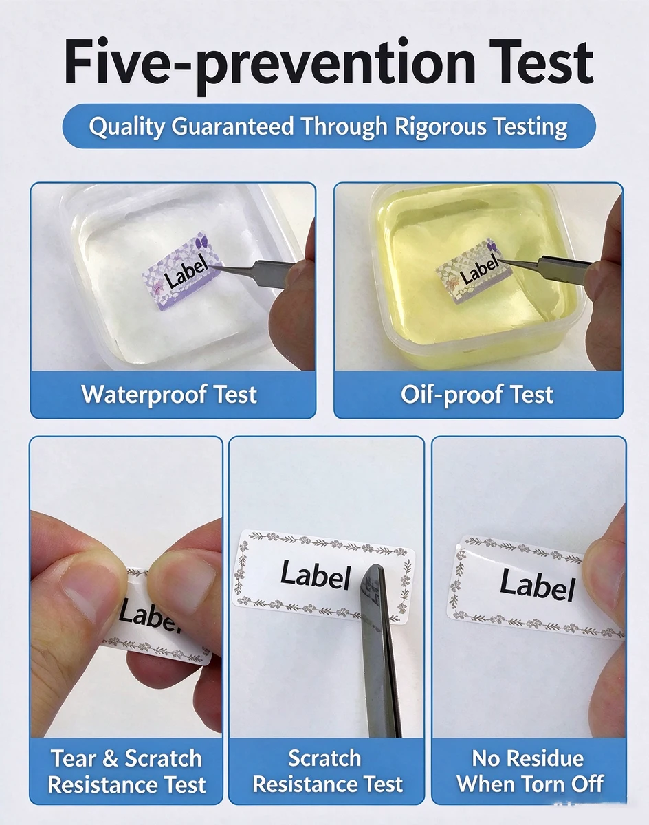 Marklife P50 Label Paper Waterproof Scratch-resistant Adhesive Label Sticker Tag For Portable Thermal Transfer Label Printer