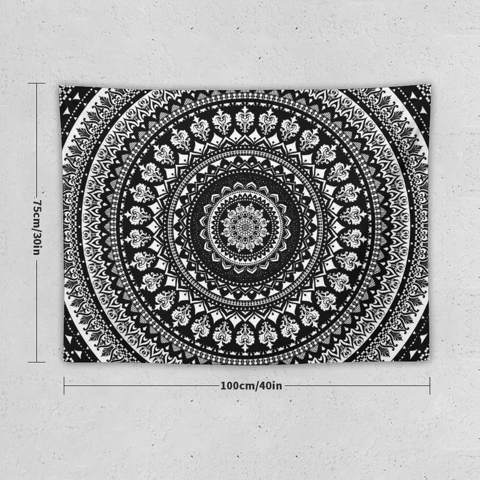 Mandala Monochrome 2 Tapestry Decoration Room Aesthetic Room Decor Tapestry