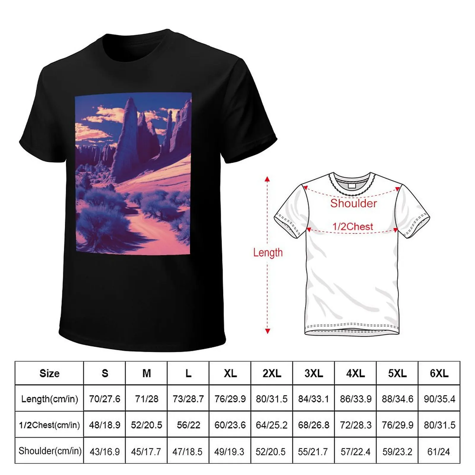 Capitol Reef With Road Rose Tones T-Shirt t shirts for man slim fit T-Shirt