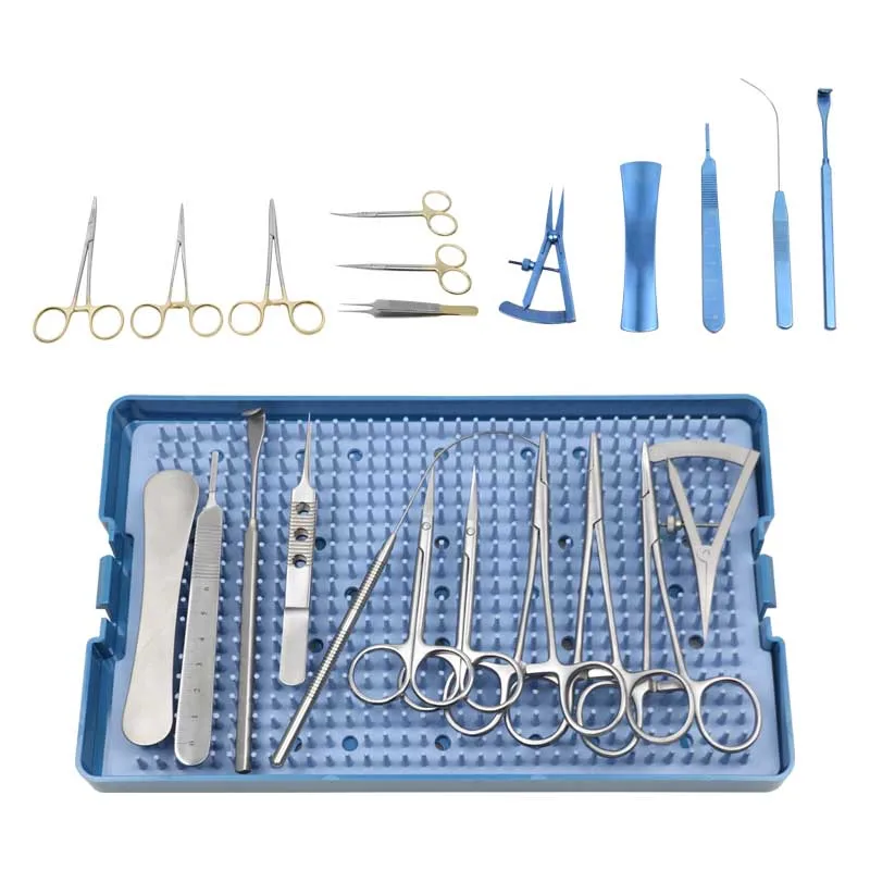 Double Eyelid Surgery Instrument Scissors Needle Holder Hemostatic Forceps Cosmetic Plastic Tool Titanium Stainless Steel